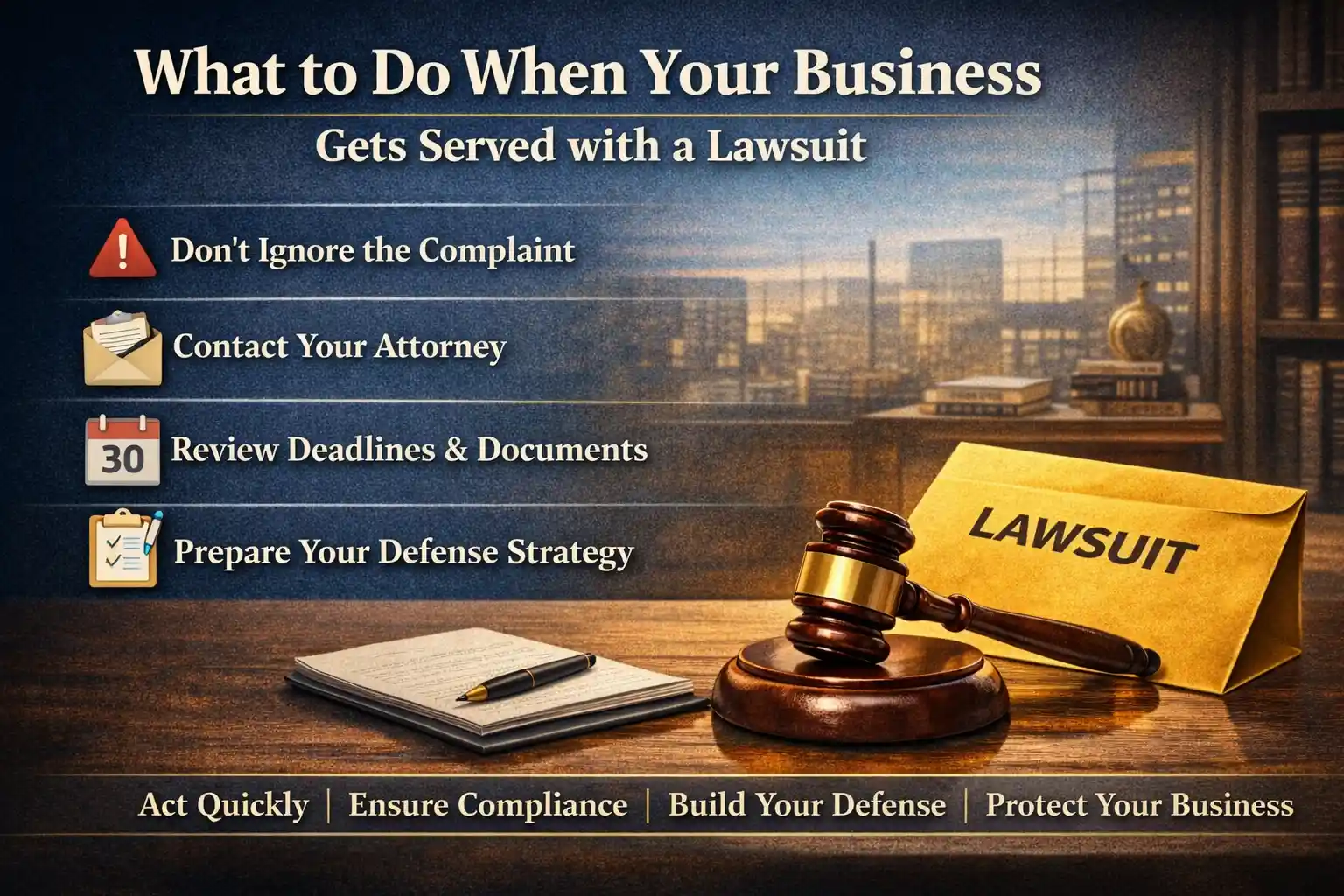 What to Do When Your Business Gets Served with a Lawsuit