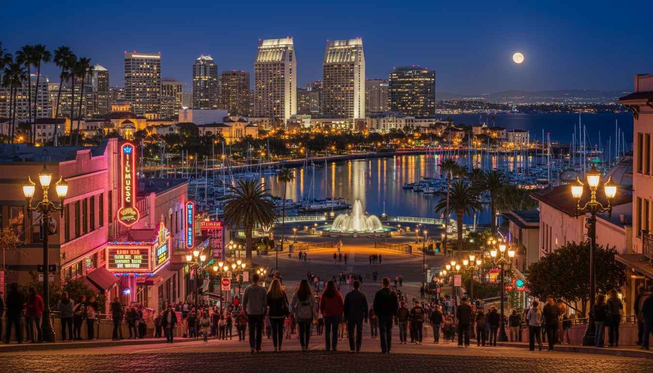 san diego places to visit at night